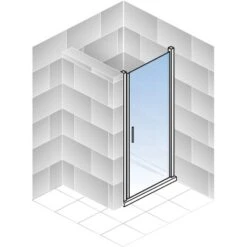 Schulte Drehtür Toura Nische Pendelbar Schwarz 200 X 80 Cm Klar Hell Anschlag R -Badkomfort Verkauf 4060991069970 2053 6