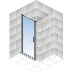 Schulte Drehtür Toura Nische Pendelbar Schwarz 200 X 80 Cm Klar Hell Anschlag L 13 Schulte Drehtür Toura Nische Pendelbar Schwarz 200 X 80 Cm Klar Hell Anschlag L -Badkomfort Verkauf 4060991069987 2053 6