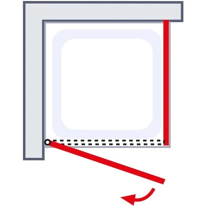 Schulte Drehtür Toura L + Seitenwand Pendelbar Schwarz 200 X 80 X 80cm Klar Hell 8 Schulte Drehtür Toura L + Seitenwand Pendelbar Schwarz 200 X 80 X 80cm Klar Hell - Image 6