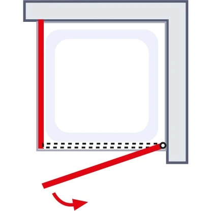 Schulte Drehtür Toura R + Seitenwand Pendelbar Schwarz 200 X 90 X 90 Cm Klar Hel 8 Schulte Drehtür Toura R + Seitenwand Pendelbar Schwarz 200 X 90 X 90 Cm Klar Hel - Image 6