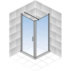 Schulte Drehtür Toura L + Seitenwand Pendelbar Schwarz 200 X 90 X 90 Cm Klar Hel 12 Schulte Drehtür Toura L + Seitenwand Pendelbar Schwarz 200 X 90 X 90 Cm Klar Hel -Badkomfort Verkauf 4060991070068 2053 5