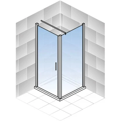 Schulte Drehtür Toura L + Seitenwand Pendelbar Schwarz 200 X 90 X 90 Cm Klar Hel 7 Schulte Drehtür Toura L + Seitenwand Pendelbar Schwarz 200 X 90 X 90 Cm Klar Hel - Image 5