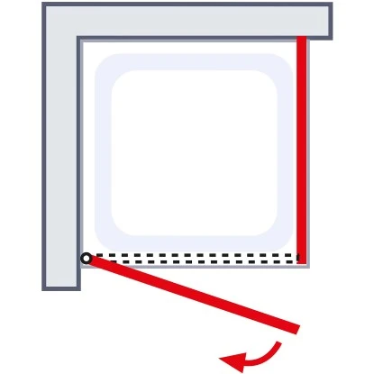 Schulte Drehtür Toura L + Seitenwand Pendelbar Schwarz 200 X 90 X 90 Cm Klar Hel 8 Schulte Drehtür Toura L + Seitenwand Pendelbar Schwarz 200 X 90 X 90 Cm Klar Hel - Image 6