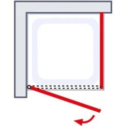 Schulte Drehtür Toura L + Seitenwand Pendel Schwarz 200 X 100 X 100 Cm Klar Hell -Badkomfort Verkauf 4060991070082 2053 6