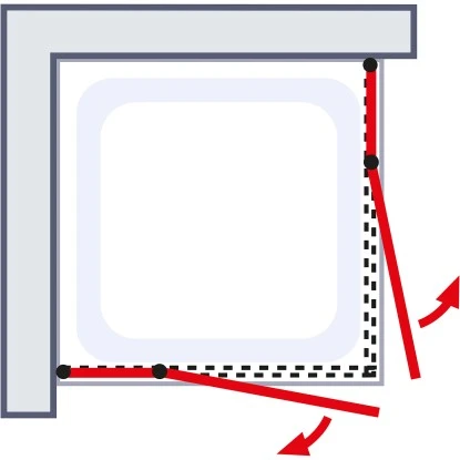 Schulte Eckeinstieg 4-tlg. Toura Pendelbar Schwarz 200 X 100 X 100 Cm Klar Hell 7 Schulte Eckeinstieg 4-tlg. Toura Pendelbar Schwarz 200 X 100 X 100 Cm Klar Hell - Image 5
