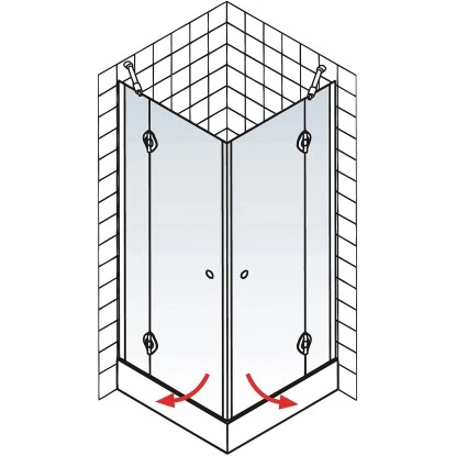 Schulte Eckeinstieg 4-tlg. Toura Pendelbar Schwarz 200 X 100 X 100 Cm Klar Hell 8 Schulte Eckeinstieg 4-tlg. Toura Pendelbar Schwarz 200 X 100 X 100 Cm Klar Hell - Image 6