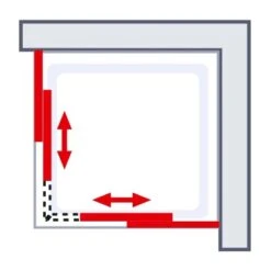 Schulte Eckeinstieg Mit Schiebetüren Sunny 180 Cm X 75-90 Cm Schwarz Klarglas -Badkomfort Verkauf 4060991070167 2053 AI 02