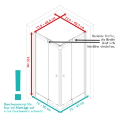 Schulte Eckeinstieg Mit Schiebetüren Sunny 180 Cm X 75-90 Cm Silber Glasdekor -Badkomfort Verkauf 4060991070167 2053 VM 01 2
