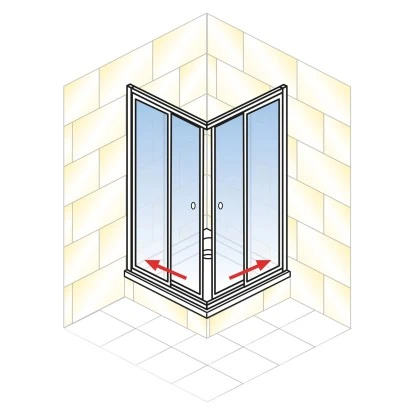 Schulte Eckeinstieg Mit Schiebetüren Sunny 180 Cm X 75-90 Cm Silber Klarglas 7 Schulte Eckeinstieg Mit Schiebetüren Sunny 180 Cm X 75-90 Cm Silber Klarglas - Image 5