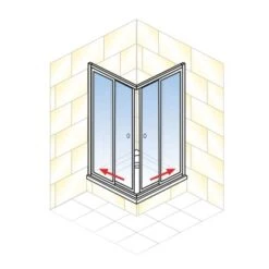 Schulte Eckeinstieg Mit Schiebetüren Sunny 180 Cm X 75-90 Cm Weiß Glasdekor 13 Schulte Eckeinstieg Mit Schiebetüren Sunny 180 Cm X 75-90 Cm Weiß Glasdekor -Badkomfort Verkauf 4060991070501 2053 AI 01