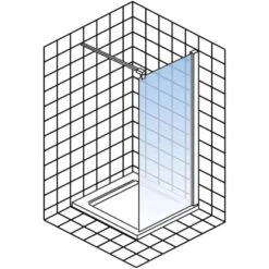 Schulte Walk In Frontteil Alexa Style 2.0 Dekor Frame Mattschwarz 200 X 90 Cm -Badkomfort Verkauf 4060991070884 2053 5