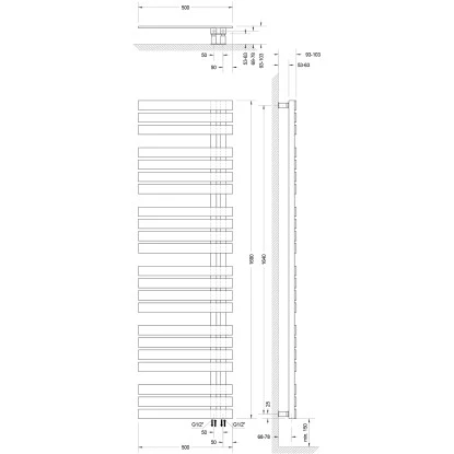 Schulte Badheizkörper Breda Steckerfertig + Heizstab 3 R Alpinweiß 169 X 50 Cm 4 Schulte Badheizkörper Breda Steckerfertig + Heizstab 3 R Alpinweiß 169 X 50 Cm - Image 2