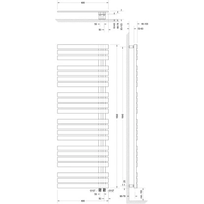 Schulte Badheizkörper Breda Steckerfertig + Heizstab 3 R Alpinweiß 169 X 60 Cm 4 Schulte Badheizkörper Breda Steckerfertig + Heizstab 3 R Alpinweiß 169 X 60 Cm - Image 2