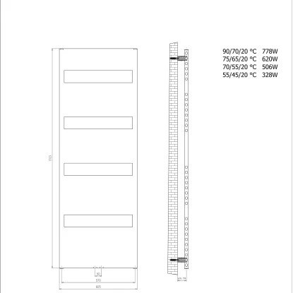 Schulte Badheizkörper Turin Steckerfertig Heizstab 5 L Alpinweiß 170,3 X 60,5 Cm 4 Schulte Badheizkörper Turin Steckerfertig Heizstab 5 L Alpinweiß 170,3 X 60,5 Cm - Image 2