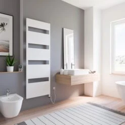 Schulte Badheizkörper Turin Steckerfertig Heizstab 5 R Alpinweiß 170,3 X 60,5 Cm