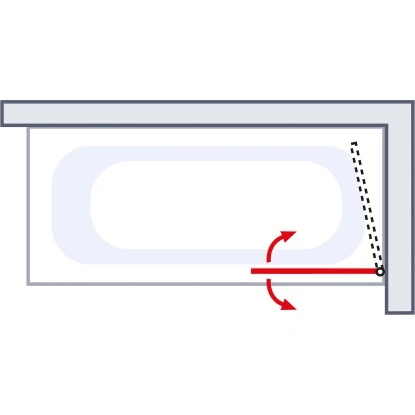 Schulte Badewannenfaltwand Komfort 1-tlg. Dekor Frame Mattschwarz 140 Cm X 80 Cm 6 Schulte Badewannenfaltwand Komfort 1-tlg. Dekor Frame Mattschwarz 140 Cm X 80 Cm - Image 4
