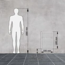 Schulte Design-Heizkörper Turbo I Mit Mittenanschluss 307 W Alpinweiß -Badkomfort Verkauf 4403432 2053 3