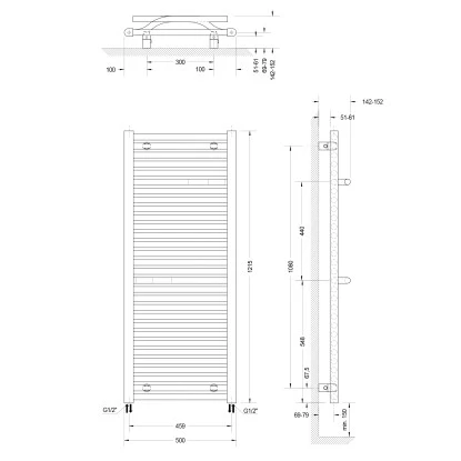 Schulte Design-Heizkörper Miami Mit Anschluss Von Unten 754 W Anthrazit 4 Schulte Design-Heizkörper Miami Mit Anschluss Von Unten 754 W Anthrazit - Image 2