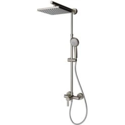 Schulte Duschsystem DuschMaster Rain Classic Eckig Edelstahloptik