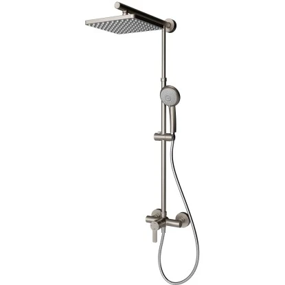 Schulte Duschsystem DuschMaster Rain Classic Eckig Edelstahloptik 3 Schulte Duschsystem DuschMaster Rain Classic Eckig Edelstahloptik