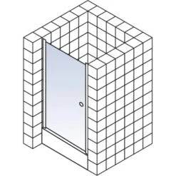 Schulte ExpressPlus Drehtür In Nische Garant Alu Natur Rechts 200x100cm -Badkomfort Verkauf 63368 2053 4060991056079 2