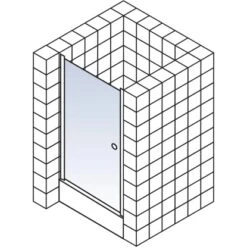 Schulte ExpressPlus Drehtür In Nische Garant Alu Natur Rechts 200x100cm -Badkomfort Verkauf 63368 2053 4060991056079 5