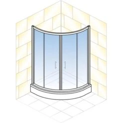 Schulte ExpressPlus Runddusche Sunny Sicherheitsglas Alpinweiß 190x90x90cm -Badkomfort Verkauf 63466 2053 4060991051098 2