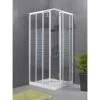 Schulte Eckdusche Sunny Mit Querstreifen 90 X 90 Cm 2-teilig Variabel Alu Natur -Badkomfort Verkauf 6778583 AB01