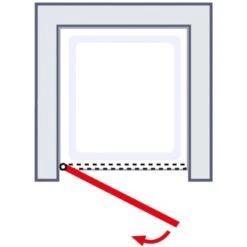 Schulte Sondermaß-Anfertigung Davita Drehtür In Nische -Badkomfort Verkauf 820344 2053 3