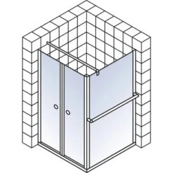 Schulte Garant Seitenwand Für Pendeltür 200 Cm X 90 Cm Echtglas Bella -Badkomfort Verkauf 964226 4081 2
