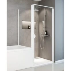 Schulte Sunny Drehtür Mit Verkürzter Seitenwand Echtglas Klar Alpinweiß 16 Schulte Sunny Drehtür Mit Verkürzter Seitenwand Echtglas Klar Alpinweiß -Badkomfort Verkauf 984679 2053 1