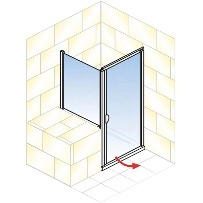 Schulte Sunny Drehtür Mit Verkürzter Seitenwand Echtglas Klar Alpinweiß 9 Schulte Sunny Drehtür Mit Verkürzter Seitenwand Echtglas Klar Alpinweiß - Image 7