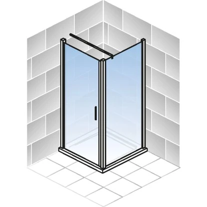 Schulte Drehtür Und Seitenwand Varia Glas Chromoptik 190 Cm X 90 Cm X 90 Cm 4 Schulte Drehtür Und Seitenwand Varia Glas Chromoptik 190 Cm X 90 Cm X 90 Cm - Image 2