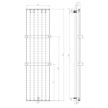 Schulte ExpressPlus Design-Heizkörper New York HxB 180,6x45,6 Cm 1.027 W 4 Schulte ExpressPlus Design-Heizkörper New York HxB 180,6x45,6 Cm 1.027 W - Image 2